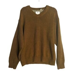 Viyella V Neck Sweater Vintage Cotton Lambswool L